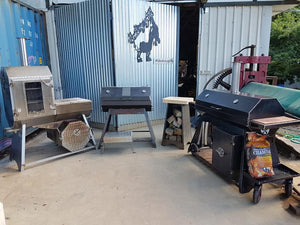 Offset with our 900 braai butchers block and spit braai offset combo